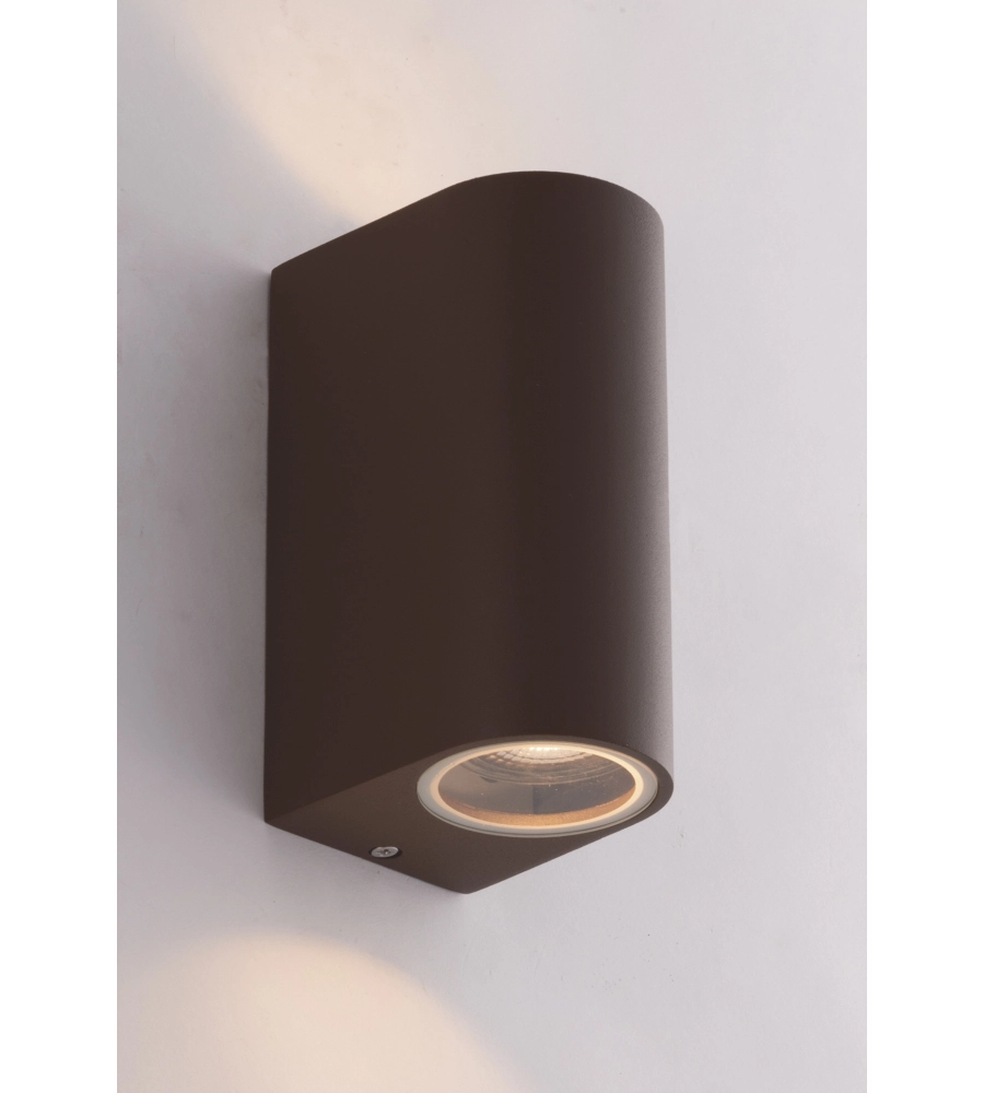 APPLIQUE "ONE" PER ESTERNO BIEMISSIONE LUMINOSA CORTEN, 35W